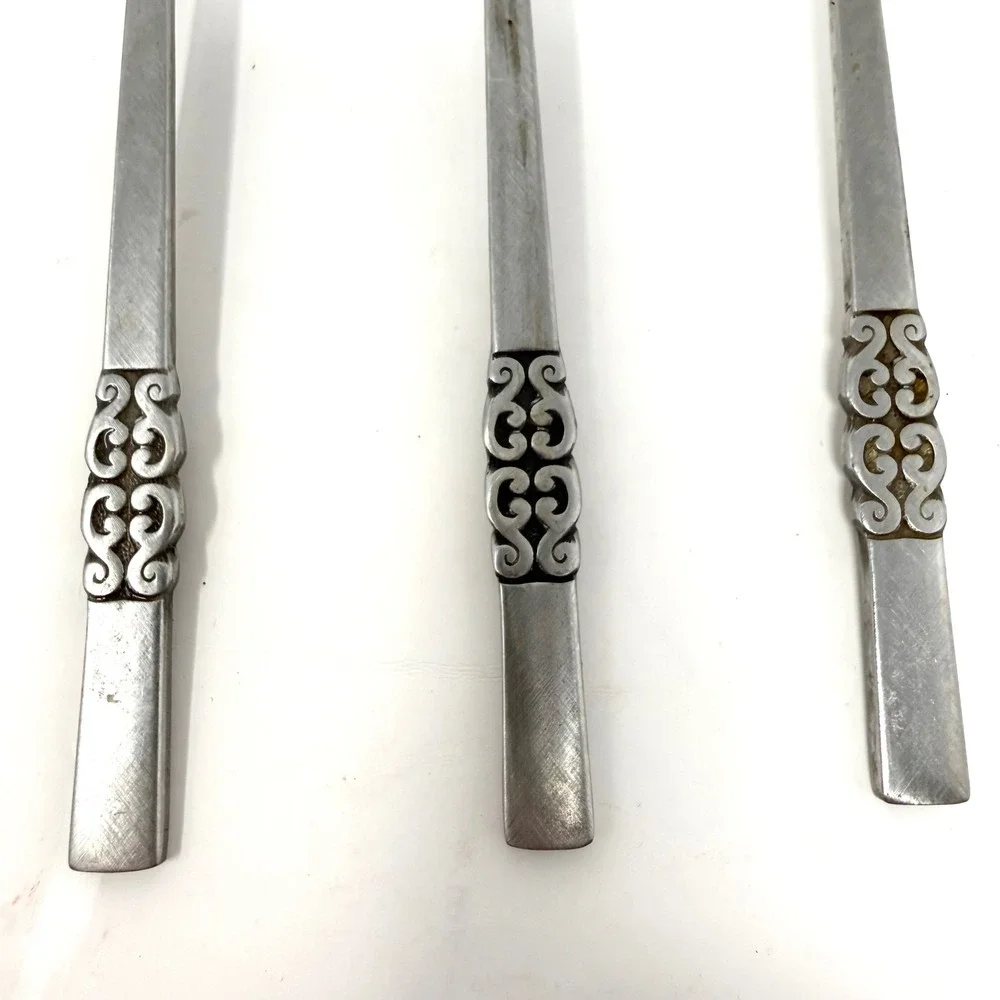 9 International‎ Stainless Steel Deluxe Teaspoons MCM Danish Scroll Flatware Set